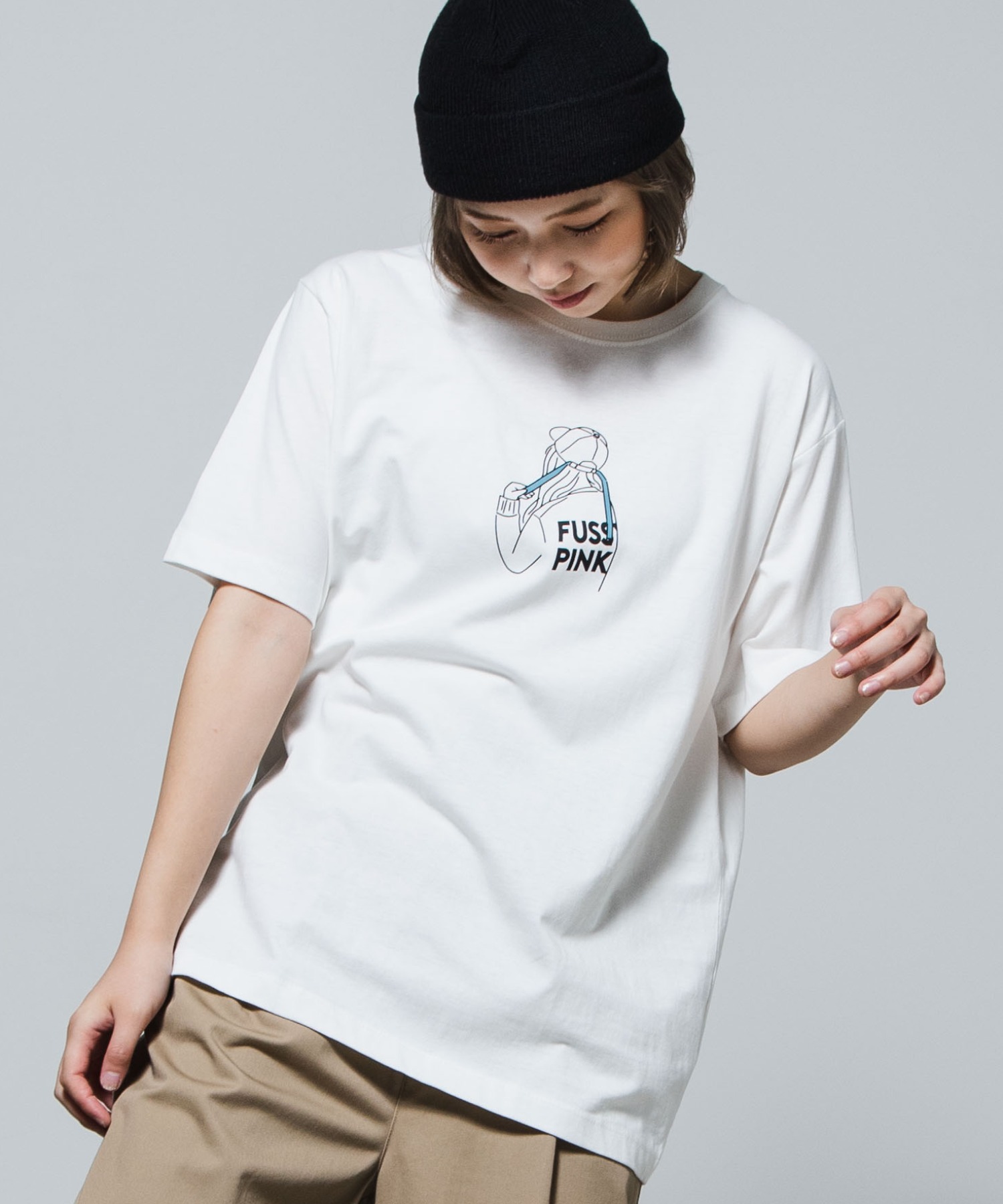 バックガールプリントTシャツ2 WE20SM08-L5005[品番：WG010076012