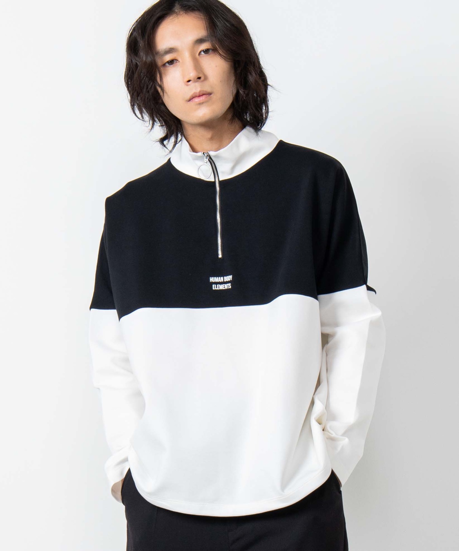 ハーフZIPバイカラードルマンポンチプルオーバー  WE20SP01-M9356[品番：WG010072801]｜WEGO【MEN】（ウィゴー）のメンズファッション通販｜SHOPLIST（ショップリスト）