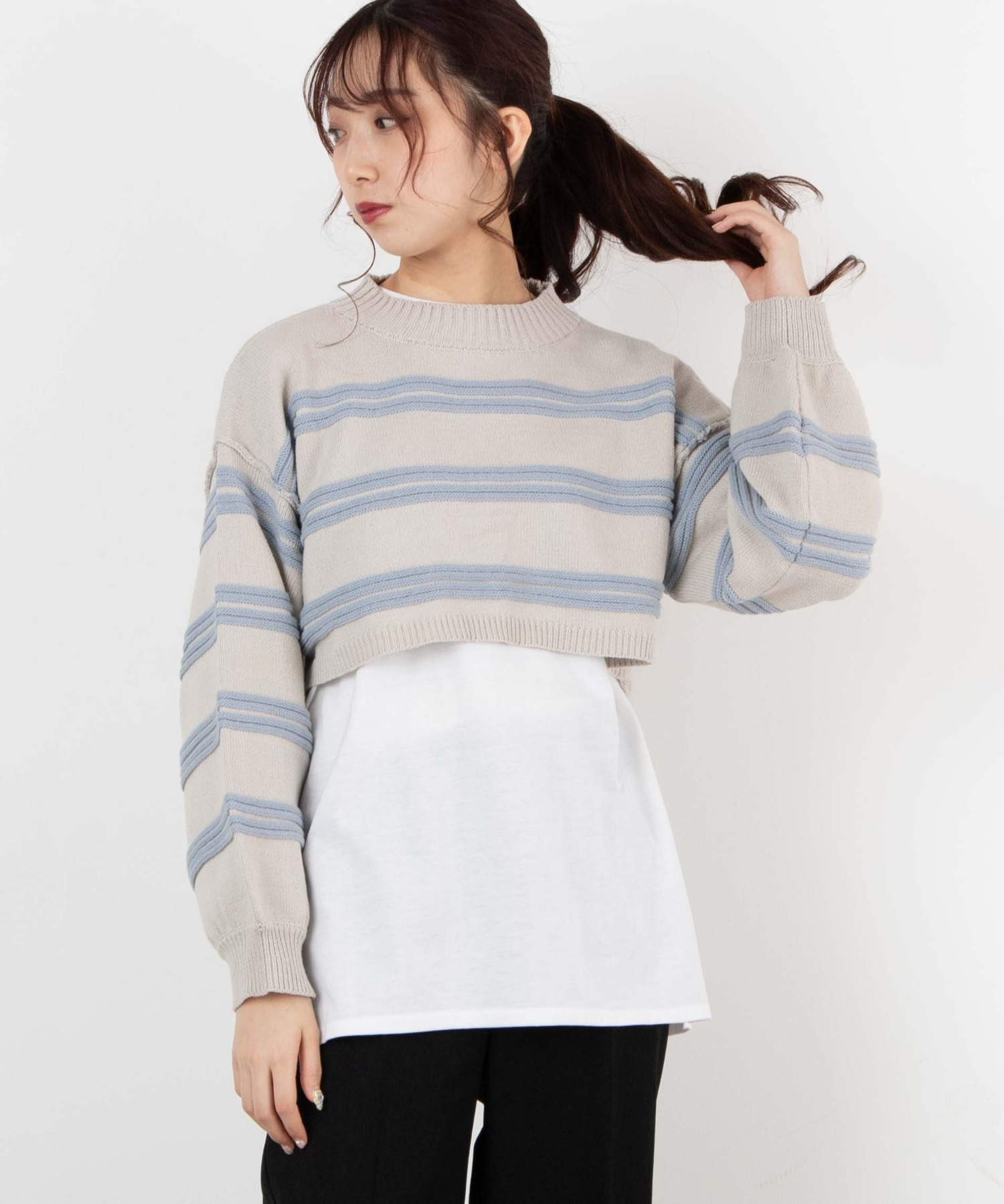 ボーダーショートニット  WE21SP02-L0027[品番：WG010078746]｜WEGO【WOMEN】（ウィゴー）のレディースファッション通販｜SHOPLIST（ショップリスト）