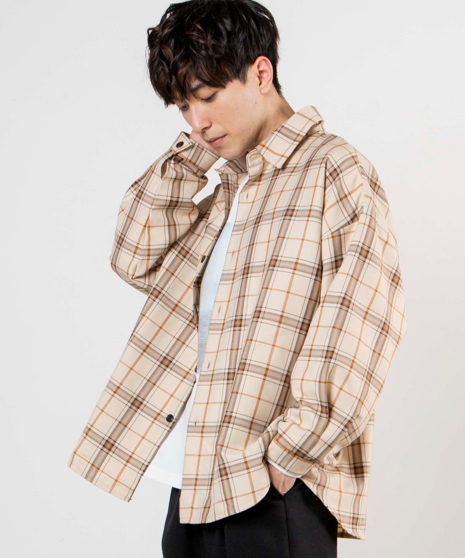 TRチェックBIGシャツ WE21SP02-M0006[品番：WG010078163]｜WEGO【MEN