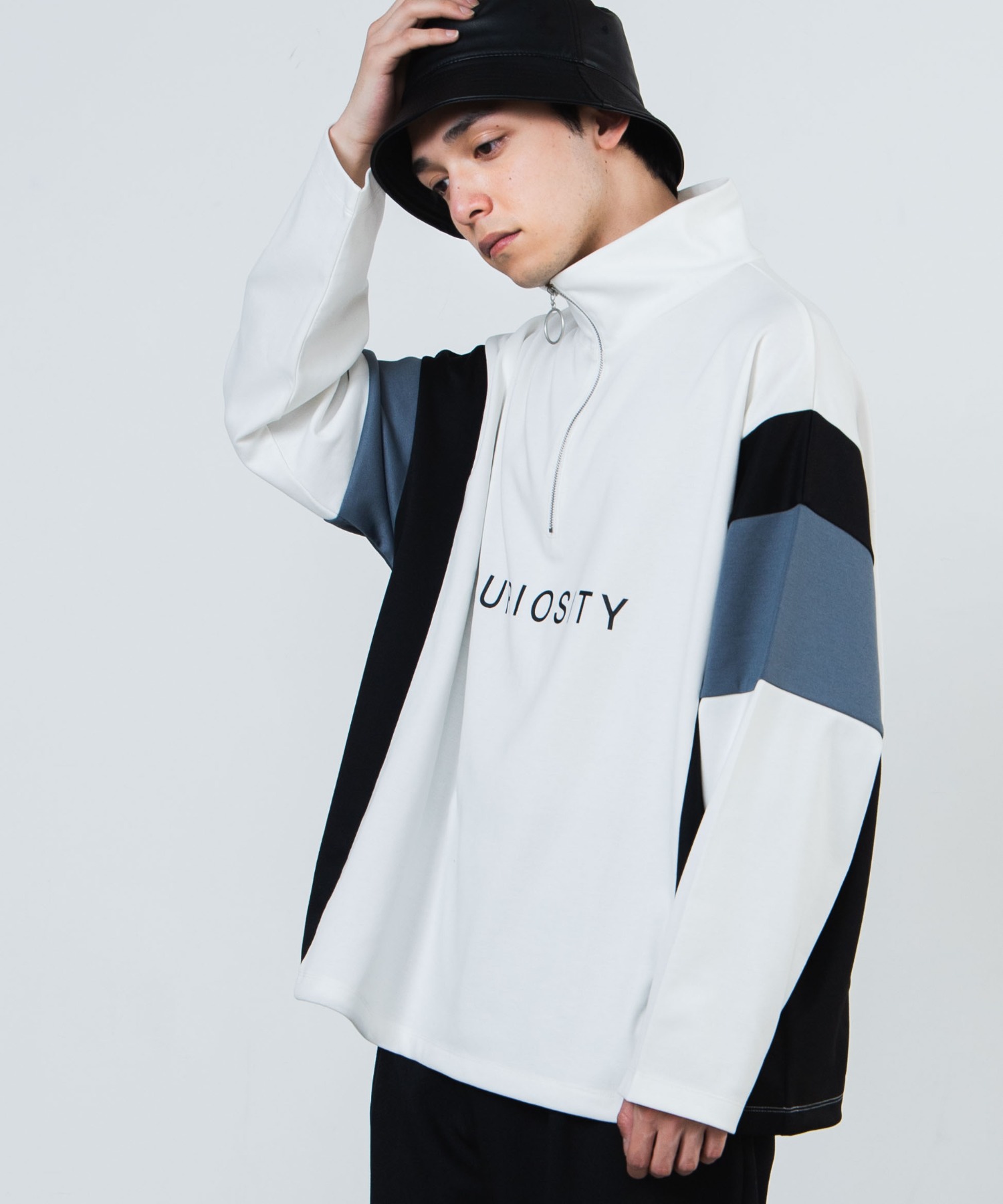 カラーブロックハーフZIPプルオーバー [品番：WG010078936]｜WEGO【MEN