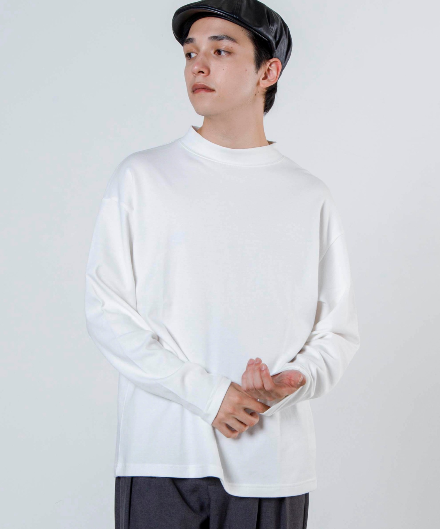 スムースモックネックロンT 韓国  韓国ファッション[品番：WG010077788]｜WEGO【MEN】（ウィゴー）のメンズファッション通販｜SHOPLIST（ショップリスト）