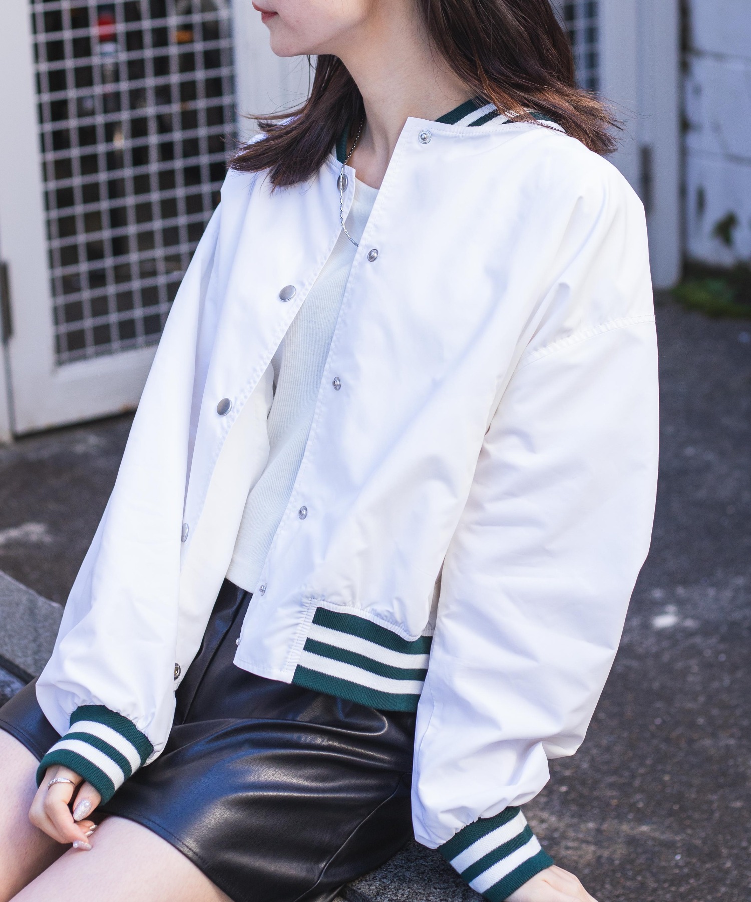 ラインリブショートスタジャン 韓国 韓国ファッション[品番：WG010083518]｜WEGO【WOMEN】（ウィゴー ）のレディースファッション通販｜SHOPLIST（ショップリスト）