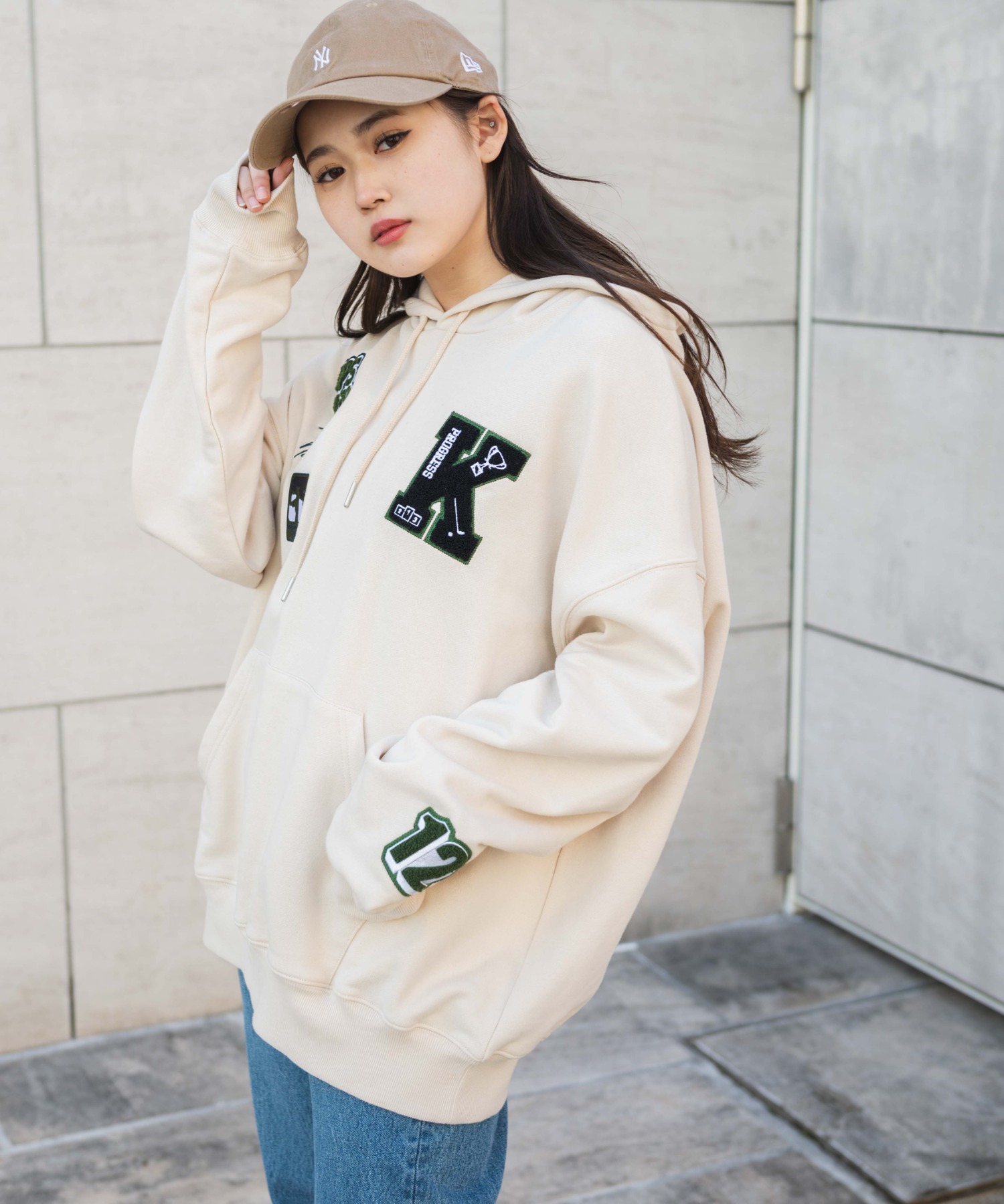 ヘビーウエイト サガラワッペンプルパーカー  韓国[品番：WG010087042]｜WEGO【WOMEN】（ウィゴー）のレディースファッション通販｜SHOPLIST（ショップリスト）