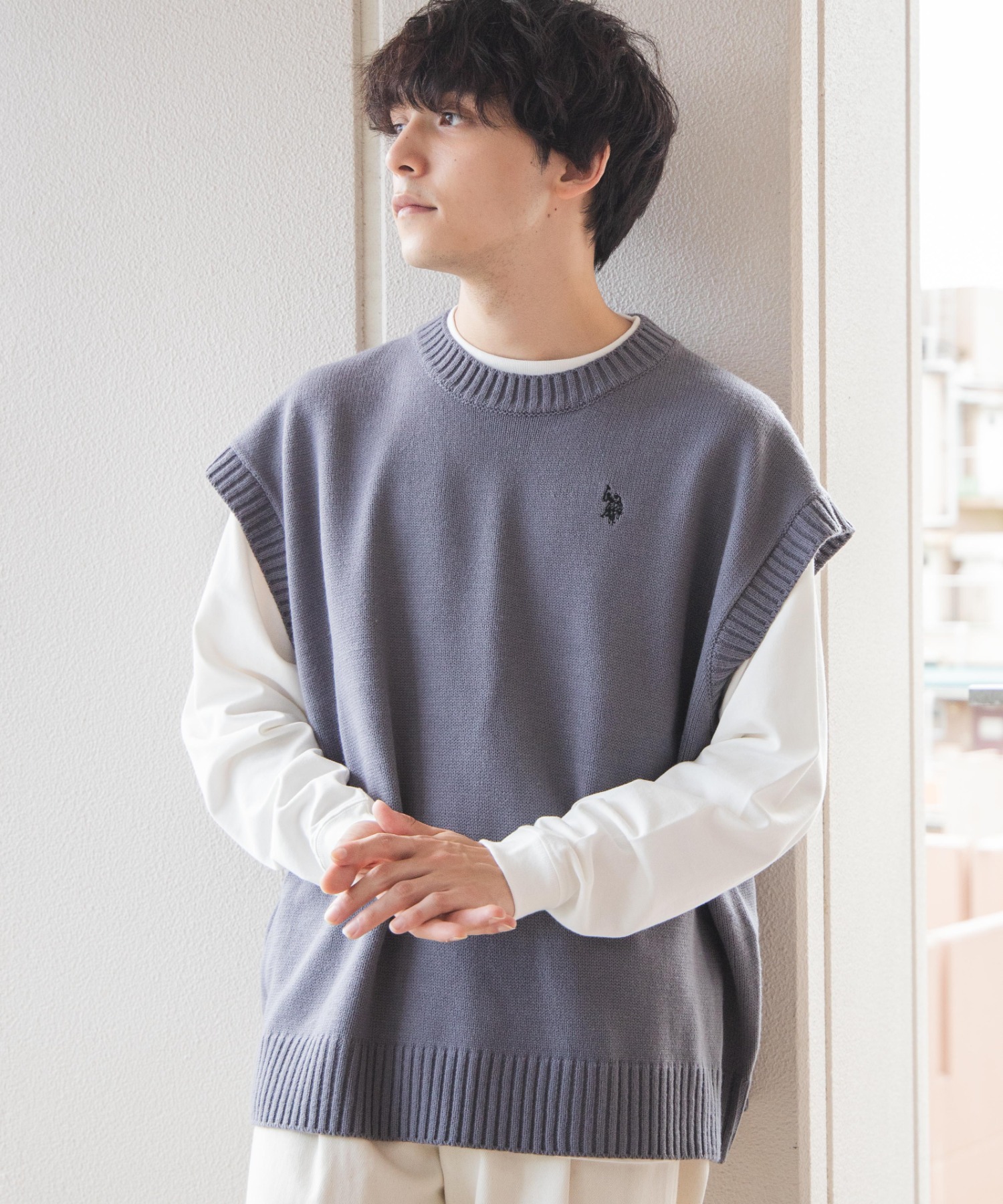 別注 USPOLO ルーズニットベスト[品番：WG010082472]｜WEGO 【MEN】（ウィゴー）のメンズファッション通販｜SHOPLIST（ショップリスト）