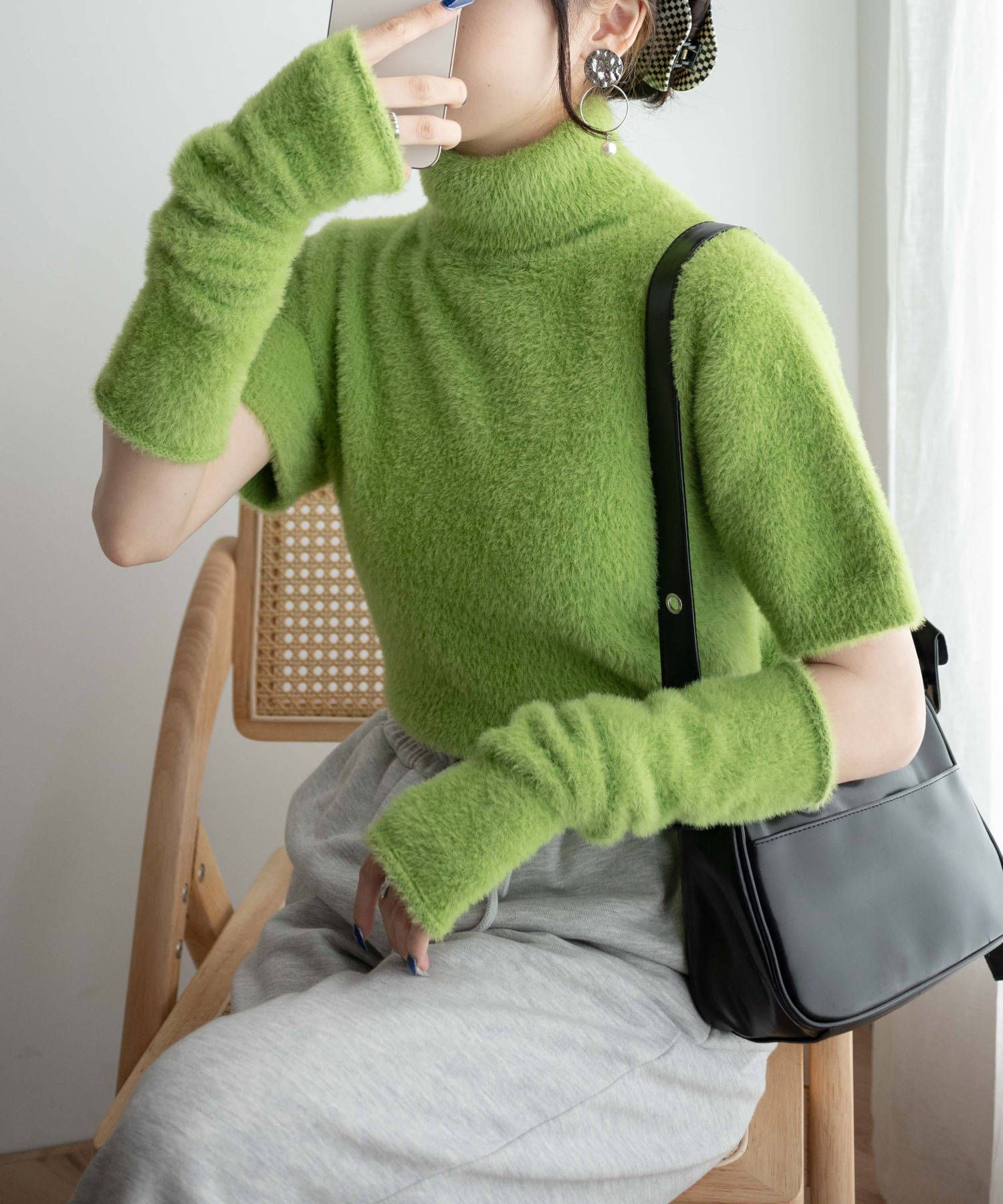 Vintage knit 韓国ファッション　Y2K 個性派ニット