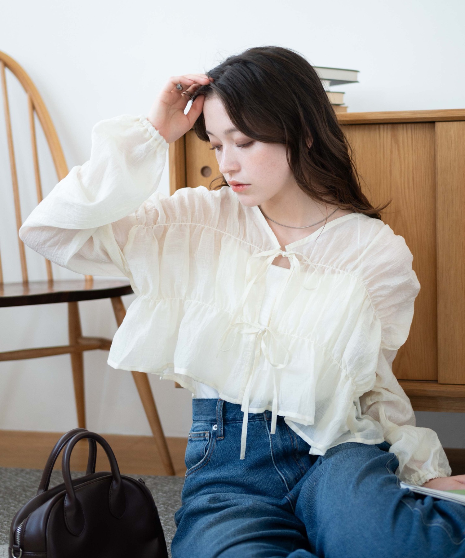 シャーリングシアーブラウス レディース  秋[品番：WG010088649]｜WEGO【WOMEN】（ウィゴー）のレディースファッション通販｜SHOPLIST（ショップリスト）