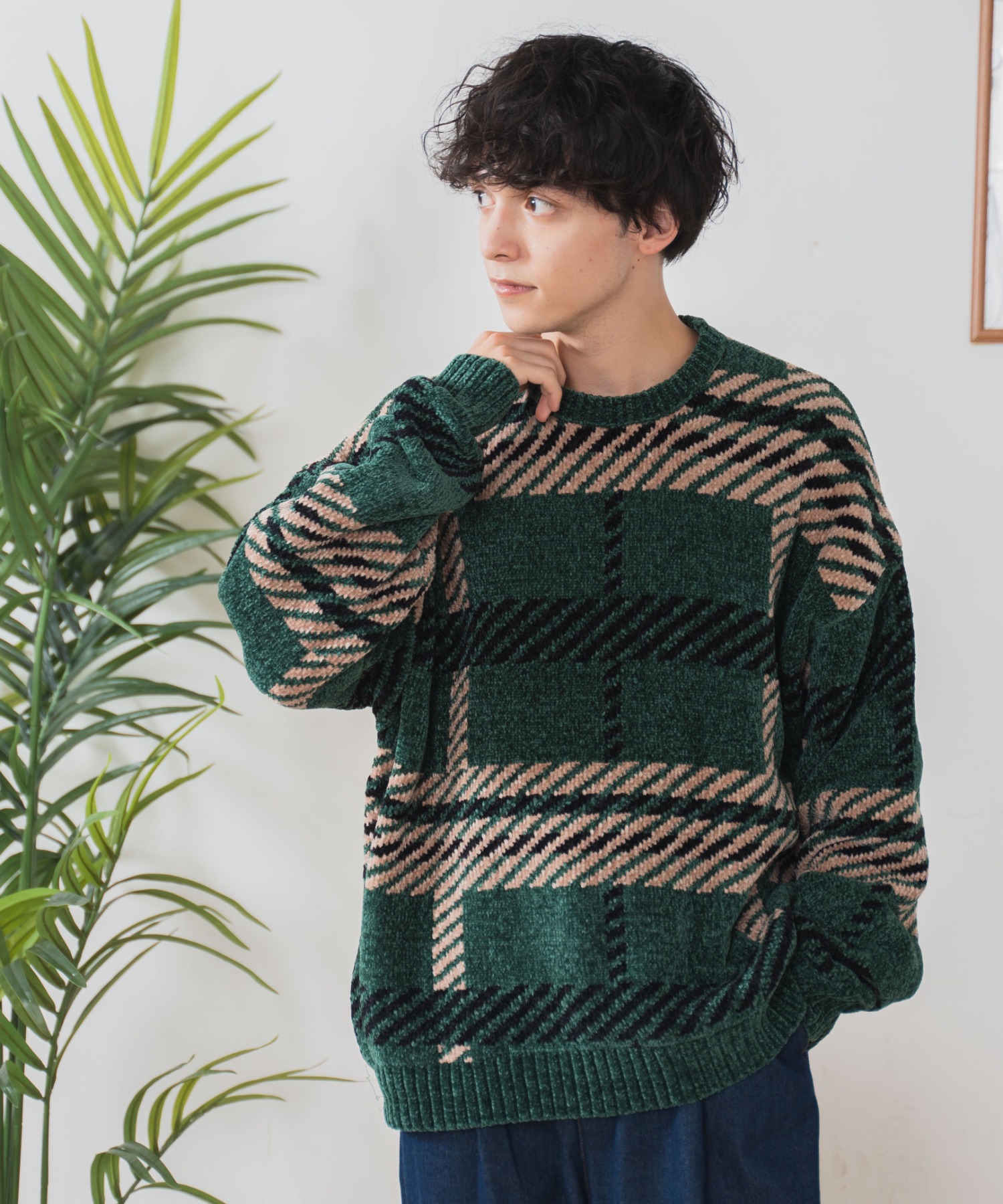 ベロアモール総柄プルオーバー[品番：WG010088980]｜WEGO【MEN