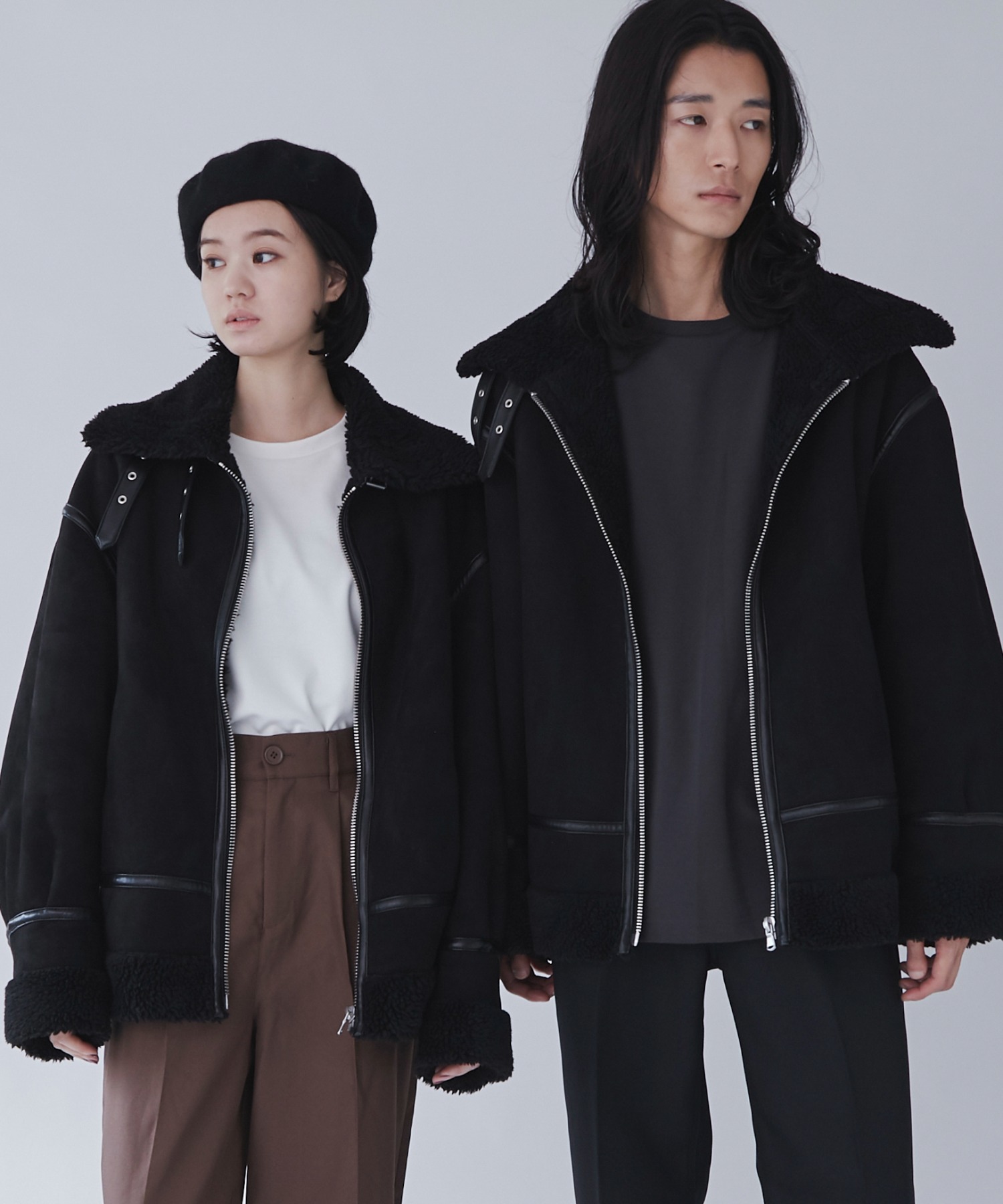フェイクムートンフライトジャケット[品番：WG010089484]｜WEGO 