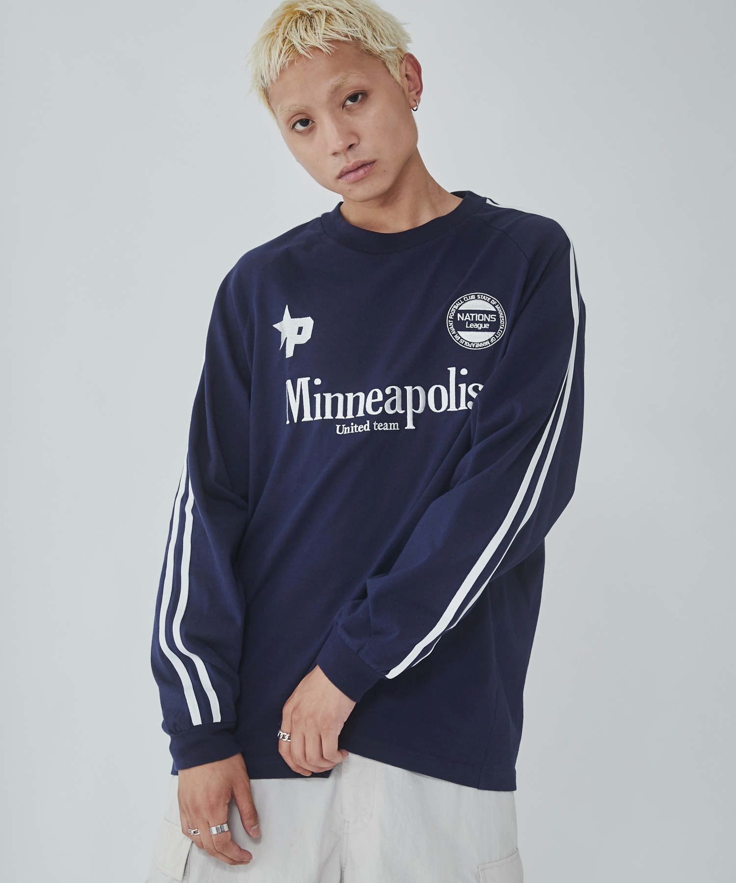 ラインゲームロゴT(LS)[品番：WG010092079]｜WEGO【MEN】（ウィゴー）のメンズファッション通販｜SHOPLIST（ショップリスト）