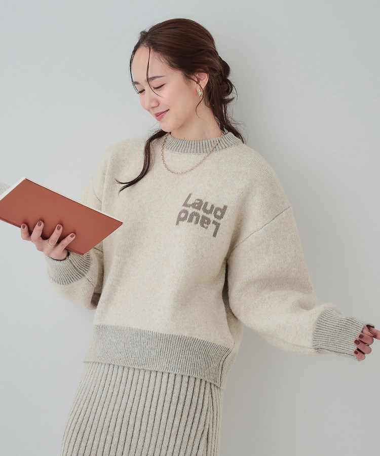 【セットアップ可】もちもちミックスヤーンロゴニット[品番：WRDW0213176]｜Cutie  Blonde（キューティーブロンド）のレディースファッション通販｜SHOPLIST（ショップリスト）