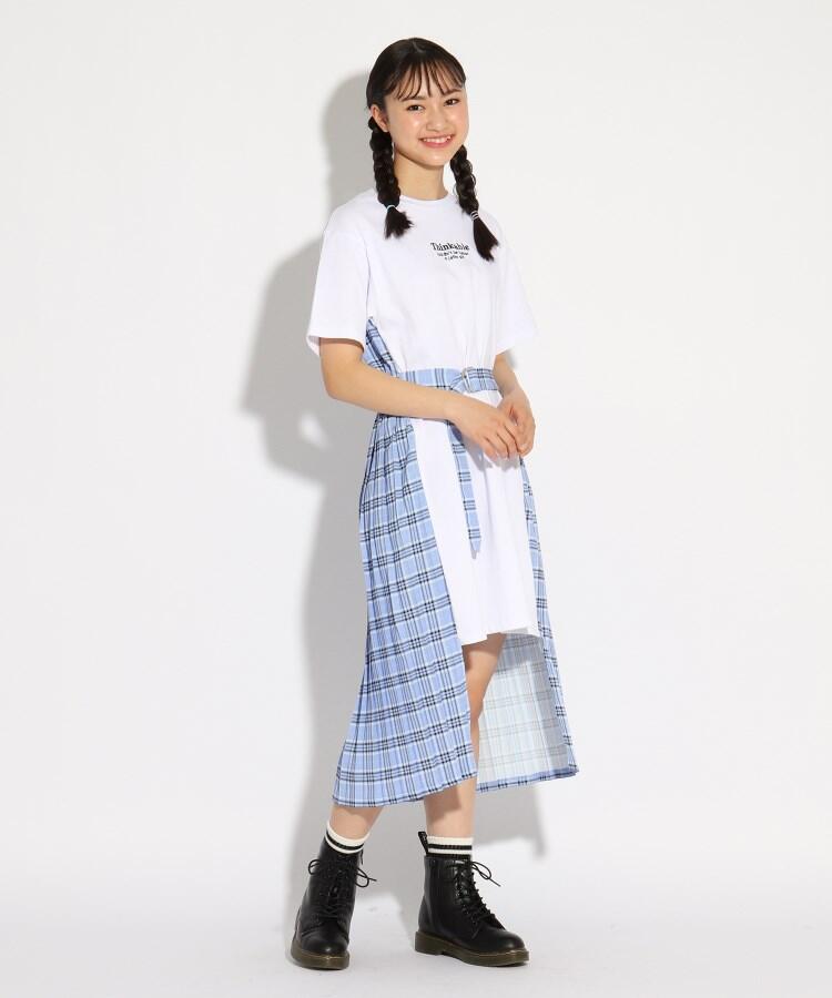 バックプリーツウエストマーク異素材ワンピース 品番 Wrdw Pink Latte ピンクラテ のキッズファッション通販 Shoplist ショップリスト