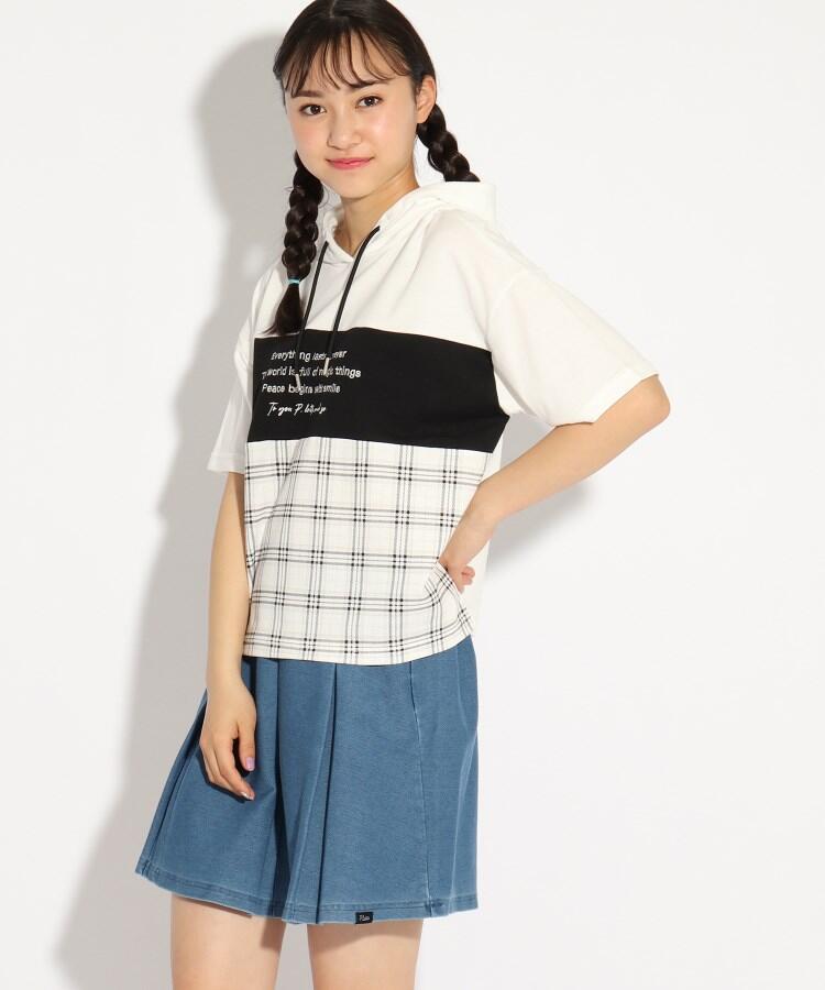 ブロッキングパーカー デニムスカート セットアップ 品番 Wrdw Pink Latte ピンクラテ のキッズファッション通販 Shoplist ショップリスト