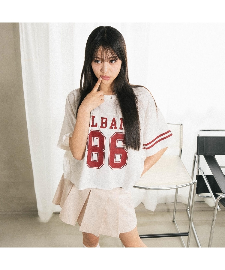 【130cmあり】ナンバリング  ゆるTシャツ[品番：WRDW0203323]｜PINK-latte（ピンクラテ）のキッズファッション通販｜SHOPLIST（ショップリスト）