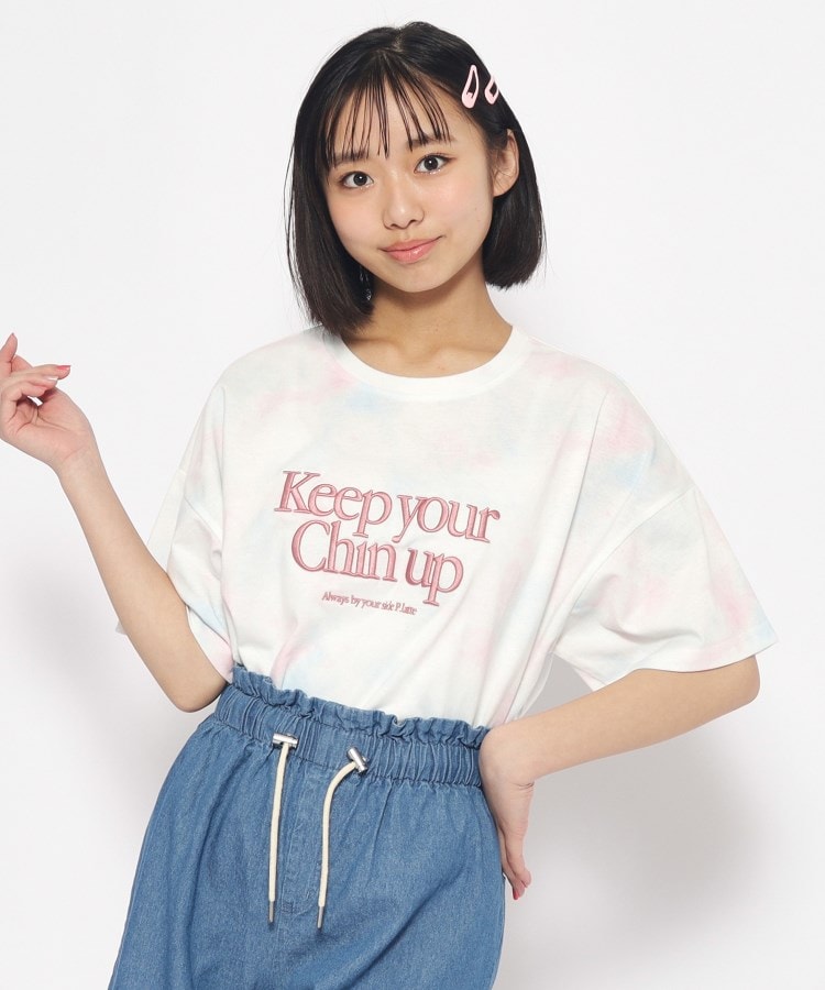 タイダイ柄短丈Tシャツ[品番：WRDW0198901]｜PINK-latte（ピンクラテ  