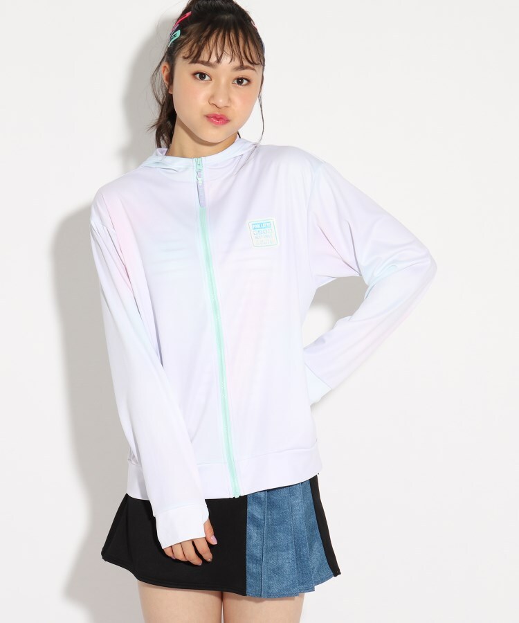 ビンクラテ 水着セット ラッシュガード付き ギンガムチェック 赤