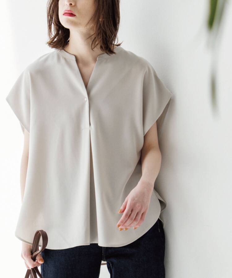 ウーリッシュドライストレッチ パールボタンスキッパーブラウス[品番：WRDW0149318]｜OPAQUE.CLIP（オーペック ドット  クリップ）のレディースファッション通販｜SHOPLIST（ショップリスト）