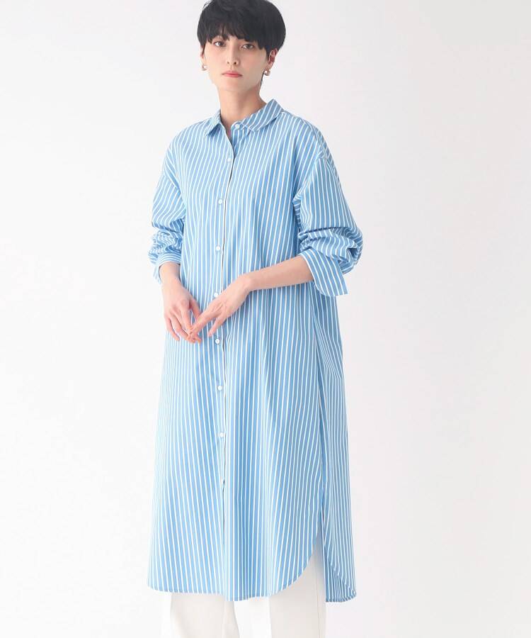 シャツワンピース【UVケア/イージーケア】[品番：WRDW0163465]｜OPAQUE