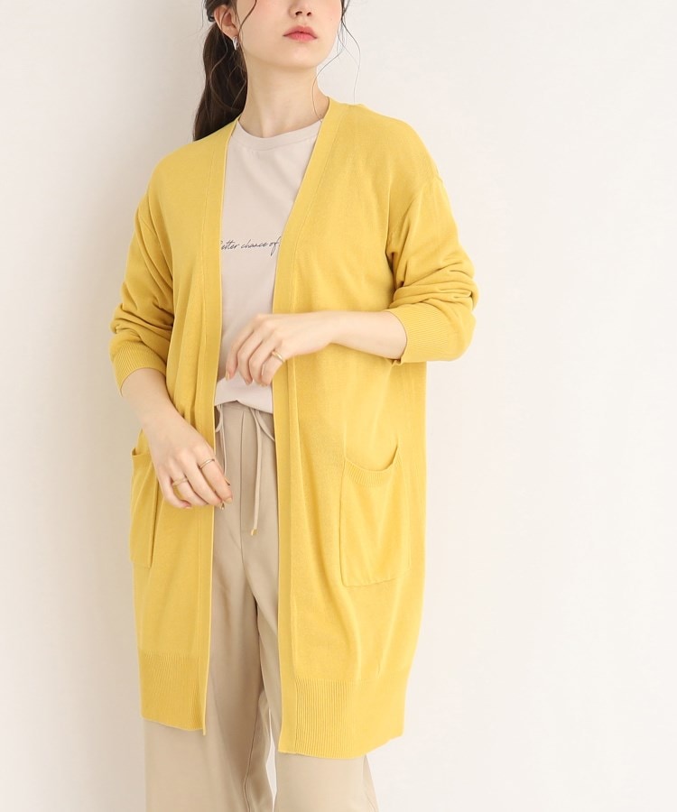 夏羽織 絹100%レモン色 オシャレなレース編み - 着物