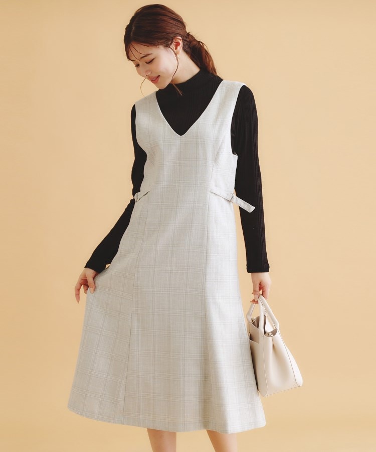 チェック柄Vネックジャンパースカート [品番：WRDW0212591]｜index（インデックス）のレディースファッション通販｜SHOPLIST（ショップリスト）