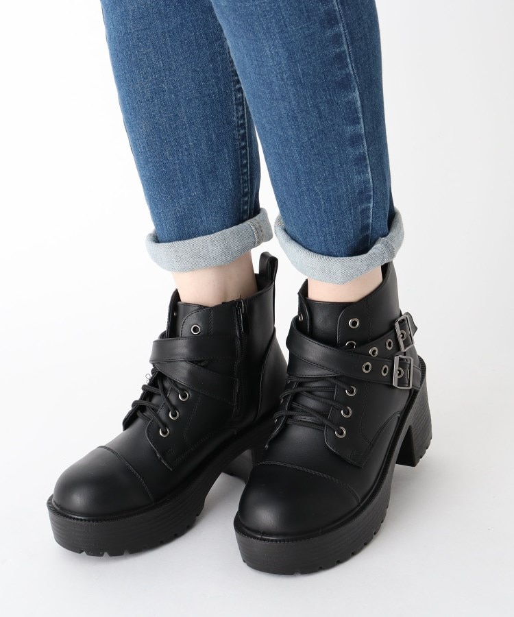 クロスベルト付きショートブーツ [品番：WRDW0141467]｜ESPERANZA（エスペランサ）のレディースファッション通販｜SHOPLIST（ショップリスト）